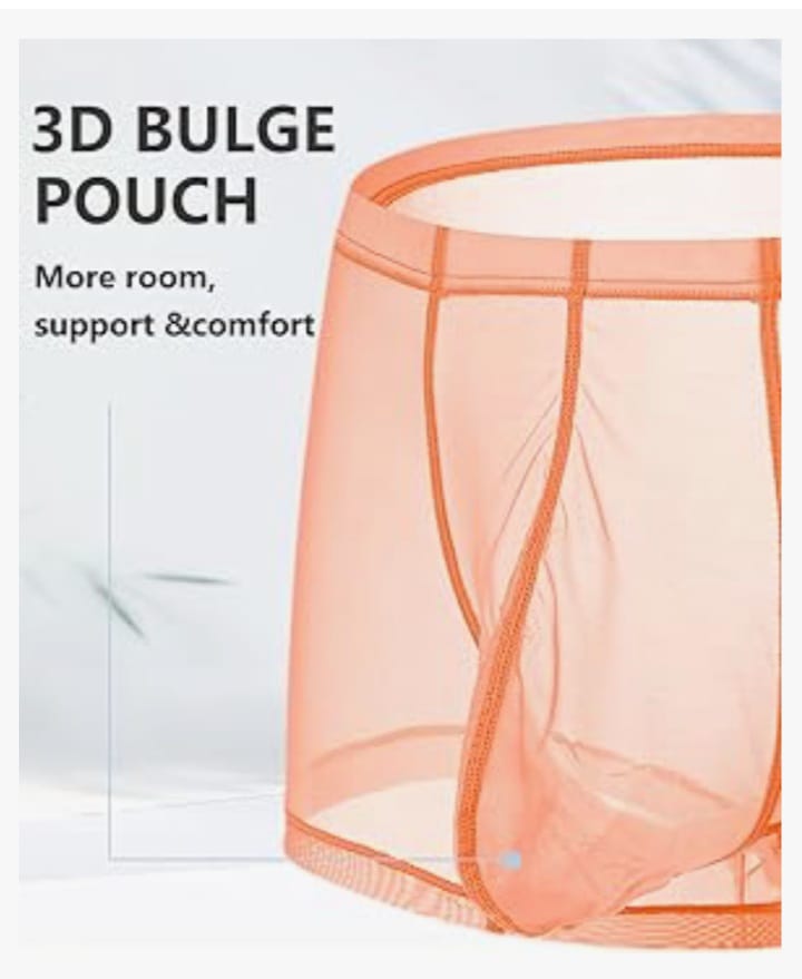 Men's Breathable Silk Boxer Moisture Wicking Underwear Briefs